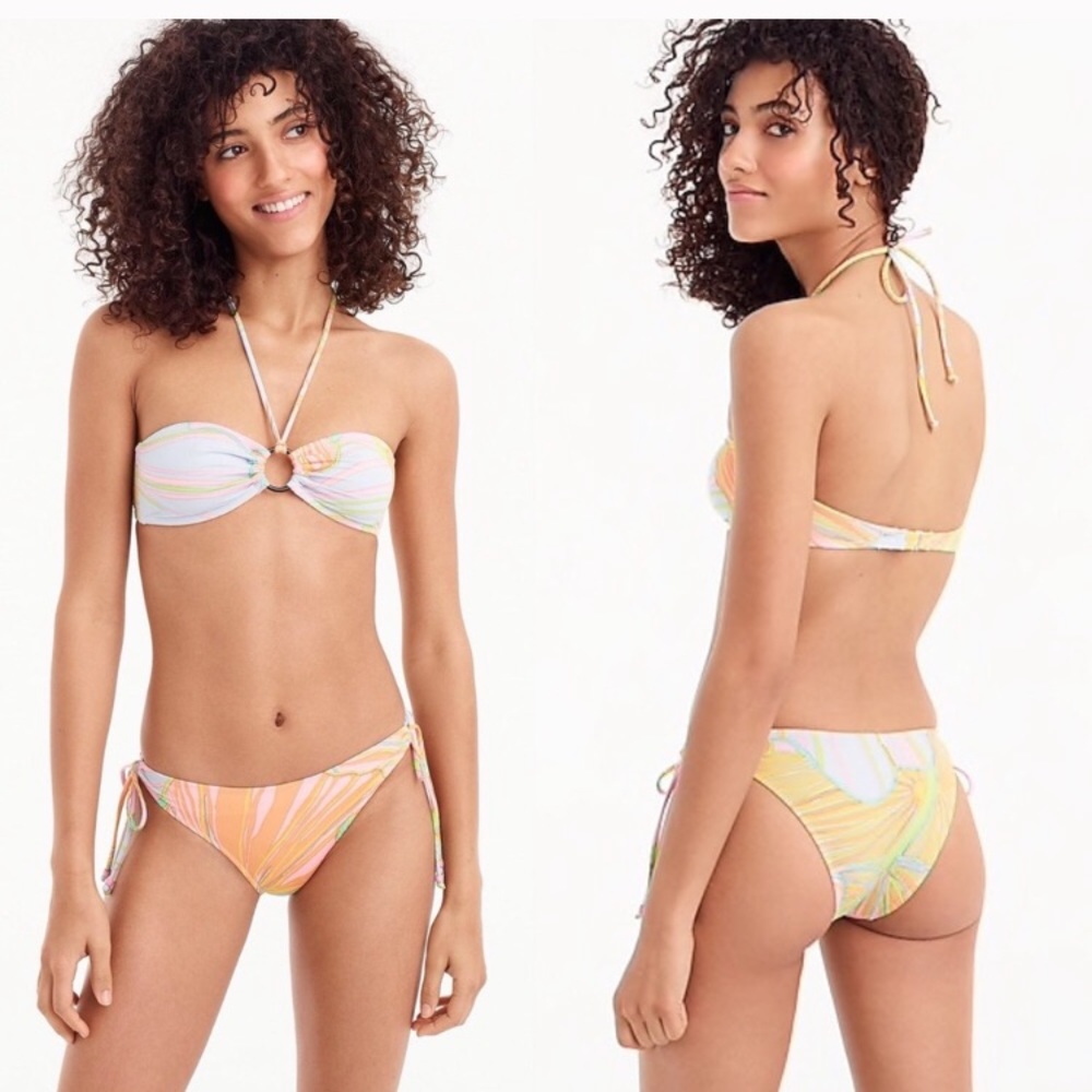 J.CREW PLAYA PRINTED MALIBU SIDE-TIE BIKINI